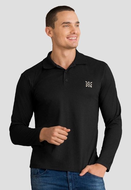 Camibuzo Hombre Negro Mp 105401