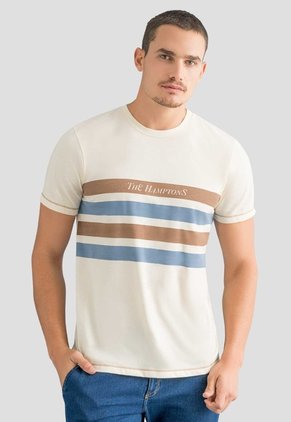 Camiseta Hombre Crema Mp 112553