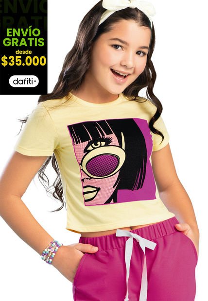 Blusa Infantil Femenino Amarillo Malteado Marketing Personal