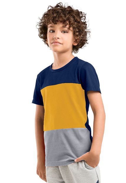 Camiseta Infantil Azul Mp 88189