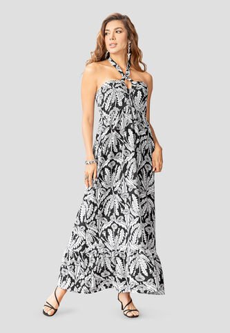 Vestido Largo Mujer Estampado Mp 107484 MP