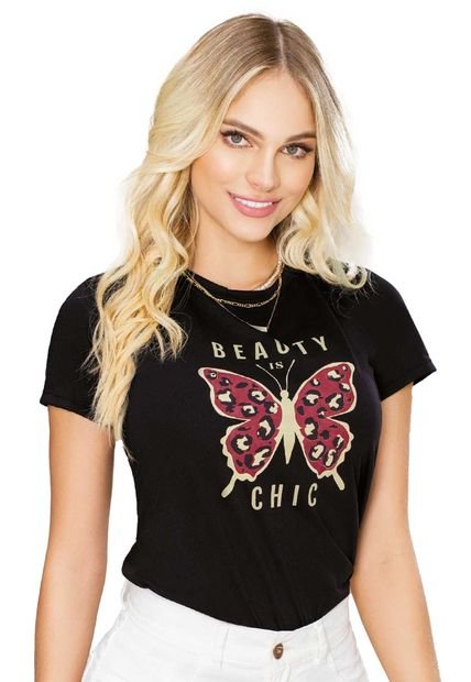 Camiseta Mujer Negro Mp 90850