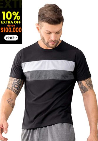 Camiseta Hombre Negro Mp 32590 MP