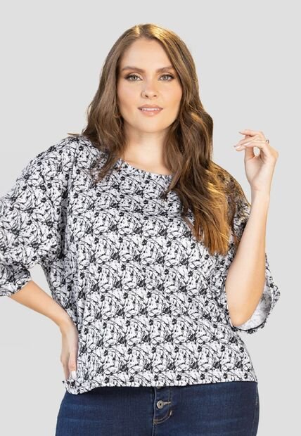 Camiseta Mujer Estampado Negro Mp 112226