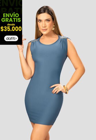 Vestido Mujer Azul Indigo Mp 112518 MP