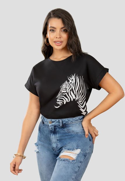 Camiseta Mujer Negro Mp 105842