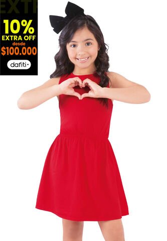 Vestido Infantil Rojo Mp 86075 MP
