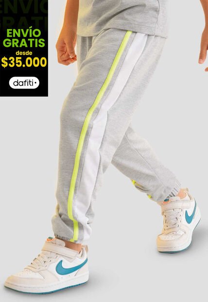 Jogger Infantil Masculino Gris Jaspe Mp 112598
