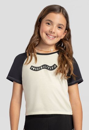 Camiseta Infantil Femenino Bicolor Mp 111114