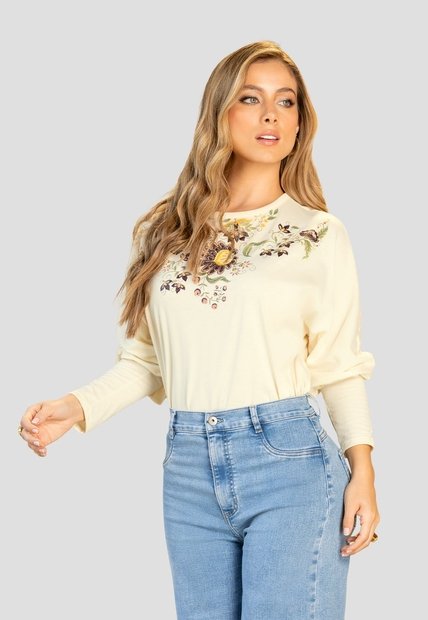 Blusa Mujer Crema Mp 112267