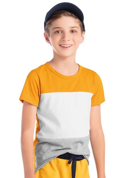 Camiseta Infantil Amarillo Mp 88189