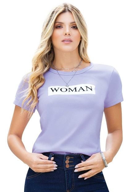 Camiseta Mujer Lila Mp 83178