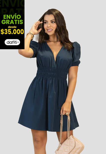 Vestido Mujer Azul Profundo Mp 112270