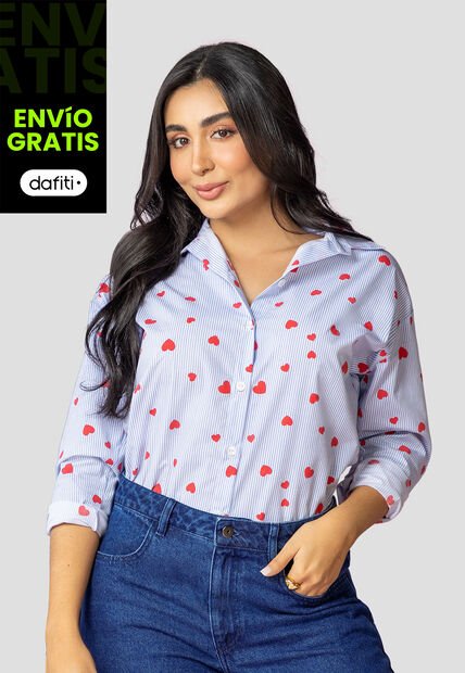 Camisa Mujer Estampado Mp 113477