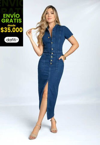 Vestido Mujer Azul Oscuro Mp 111327 MP