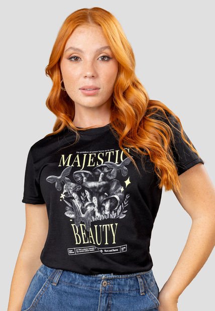 Camiseta Mujer Negro Mp 108118
