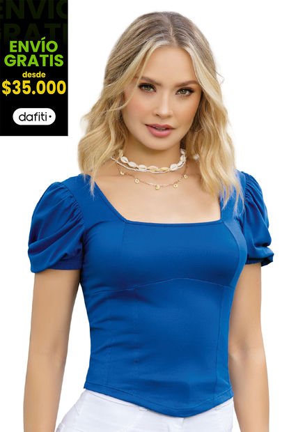 Camiseta Mujer Azul Mp 32919