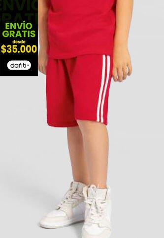 Bermuda Niños Infantil Rojo Mp 111118 MP