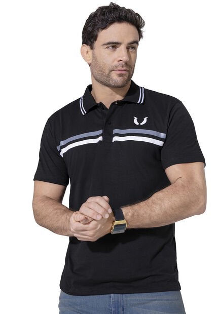 Polo Hombre Negro Mp 90923
