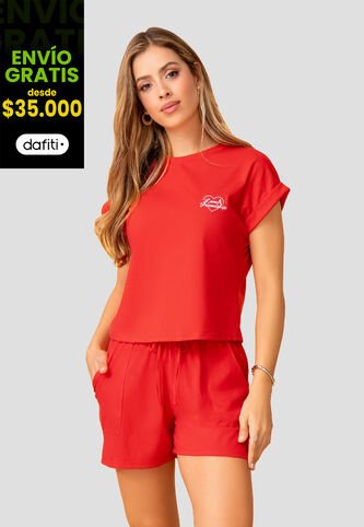 Conjunto Mujer Rojo Mp 112053 MP