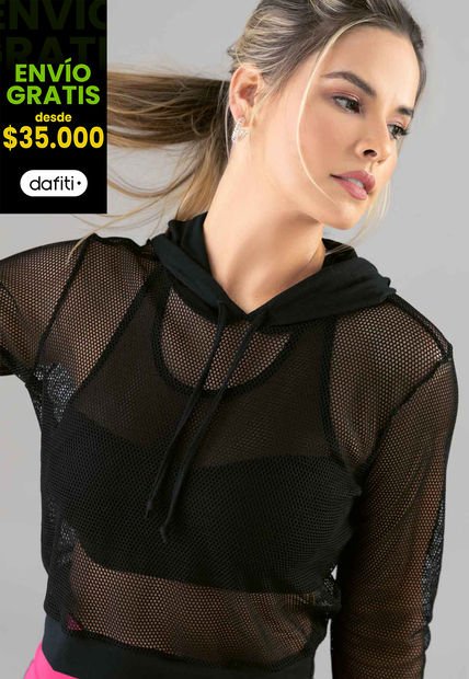 Buzo Mujer Negro Mp 102459