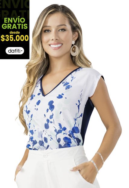 Camiseta Mujer Blanco Mp 16928