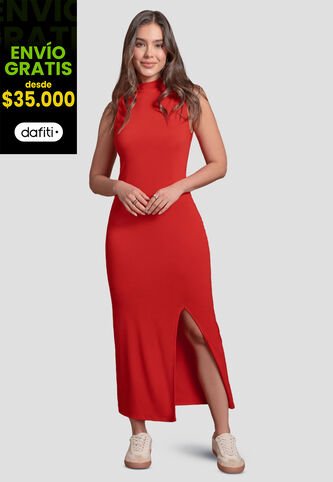 Vestido Largo Mujer Rojo Mp 103739 MP