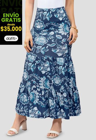 Falda Larga Mujer Estampado Mp 111074 MP