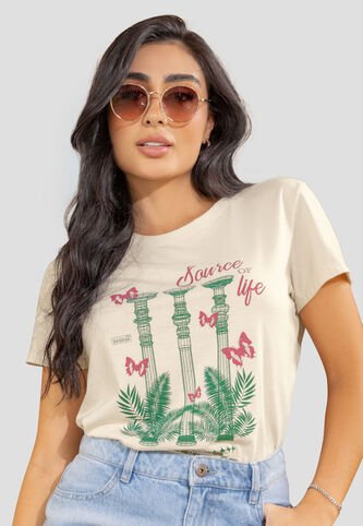 Camiseta Mujer Crema Mp 108119 MP