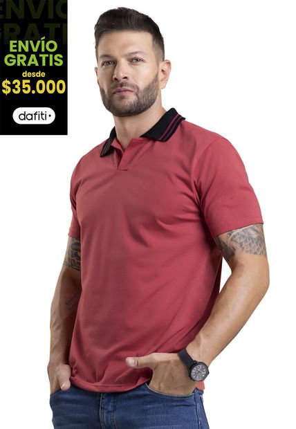 Polo Hombre Rojo Mp 4104