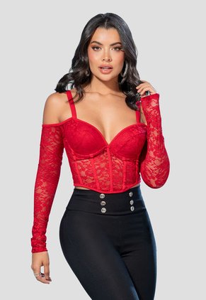 Crop Top Mujer Rojo Mp 105169