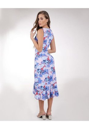 Vestido Rojo Estampado MP 91789