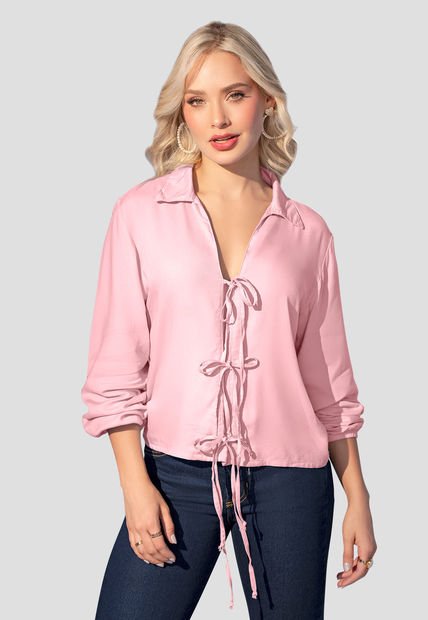 Blusa Mujer Rosa Polvo Mp 107854
