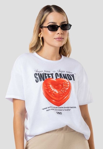 Camiseta Mujer Blanco-Corazón Mp 114478