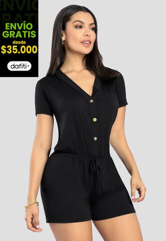 Enterizo Corto Mujer Negro Mp 111079 MP