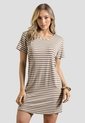Vestido Corto Mujer Café Pardo-Blanco Mp 114554 de MP