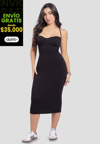 Vestido Mujer Negro Mp 5519 MP