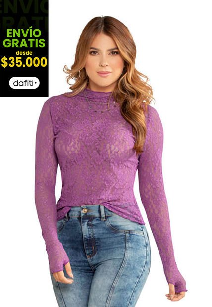 Blusa Mujer Lavanda     Mp 87431