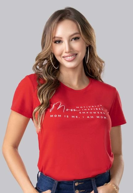Camiseta Mujer Rojo Mp 102323