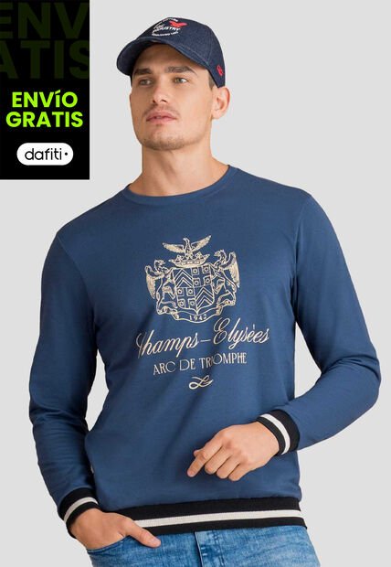 Buzo Hombre Azul Profundo Mp 112808