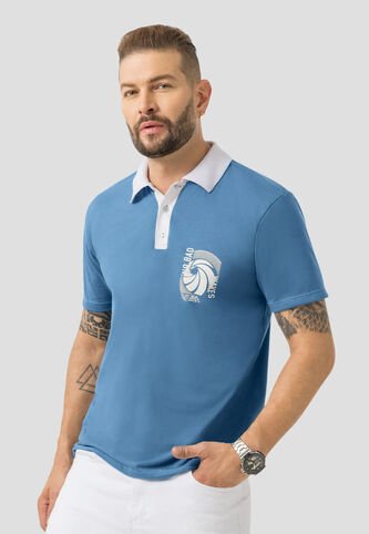 Polo Hombre Azul Indigo Mp 107944 MP