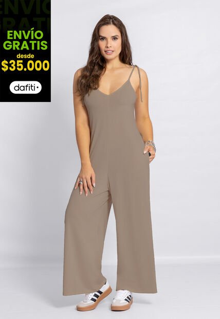 Enterizo Largo Mujer Café Pardo Mp 7230