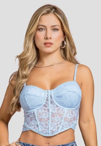 Blusa Mujer Azul Baby Mp 114613 MP