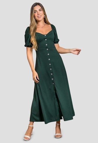 Vestido Largo Mujer Verde Pino Mp 112045 MP