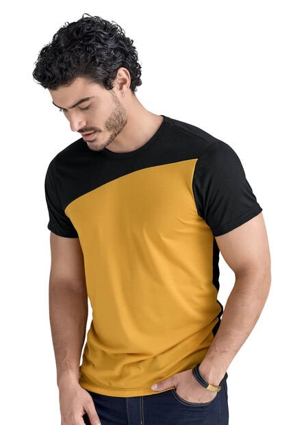 Camiseta Masculino Mostaza Mp 86760
