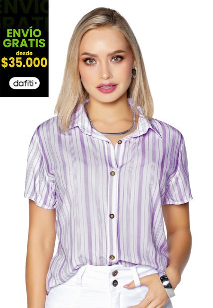 Camisa Mujer Lila Mp 33875