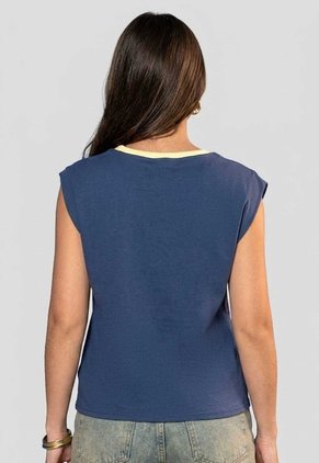 Camiseta Mujer Azul Profundo Mp 114477