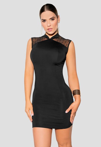 Vestido Corto Mujer Negro Mp 105153