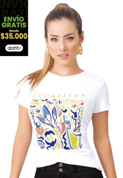 Camiseta Mujer Blanco Mp 33869