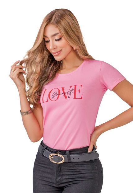 Camiseta Mujer Rosa Mp 163